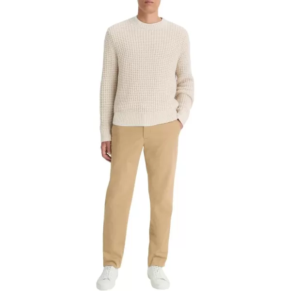 Vince Mens Macro Waffle LS Crew Pebble White Large