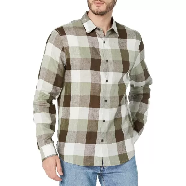 Vince Mens Madrid Buffalo Plaid LSSageOff White