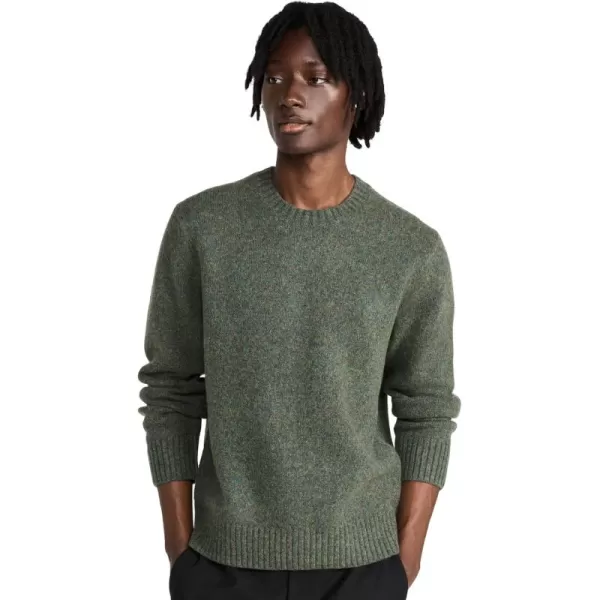 Vince Mens Melange Crew SweaterOlive Field