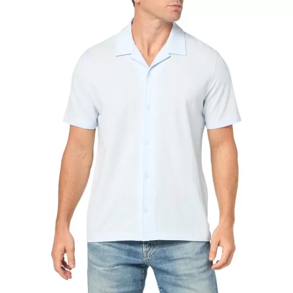 Vince Mens Pique Cabana Button Down ShirtGlacier