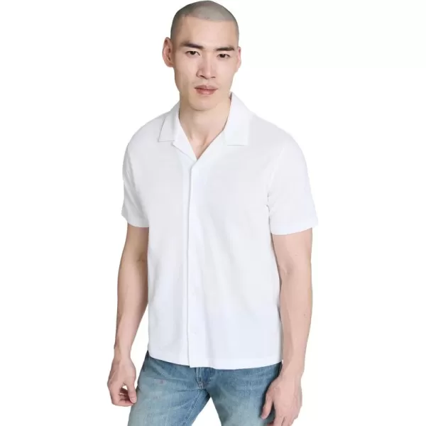 Vince Mens Pique Cabana Button Down ShirtOptic White