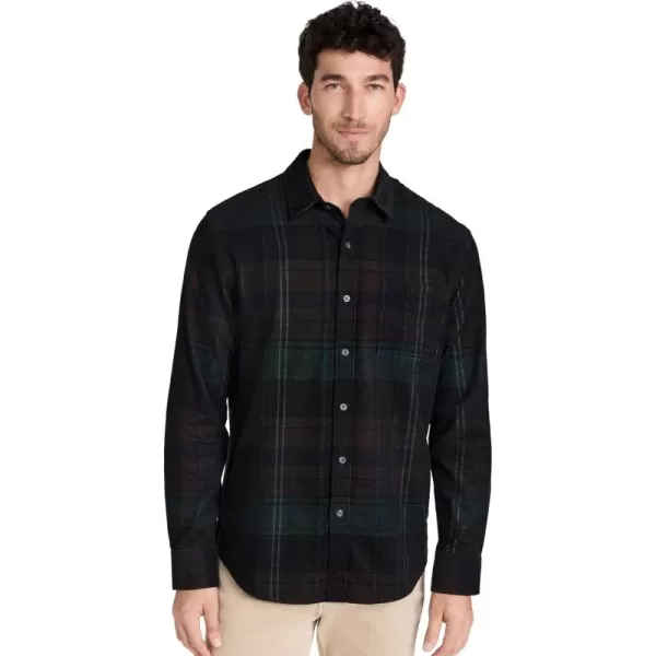 Vince Mens Sierra Corduroy Plaid ShirtSurplus OliveIvy Sky