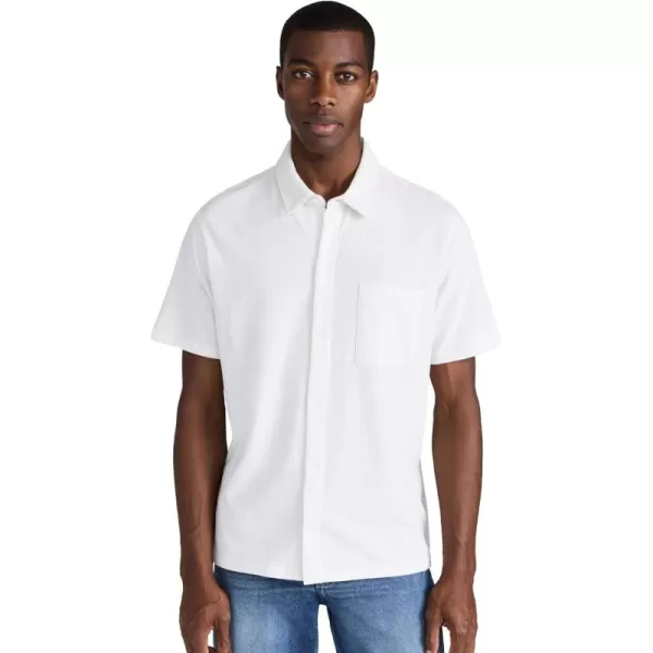 Vince Mens Sueded Jersey Button Down ShirtOffwhite