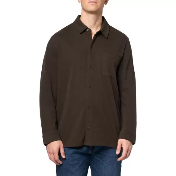 Vince Mens Sueded Jersey LS Button DownNight Moss