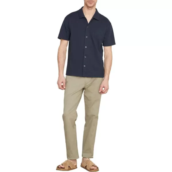 Vince Mens Varigated Jacquard Short Sleeve Button DownCoastal Blue