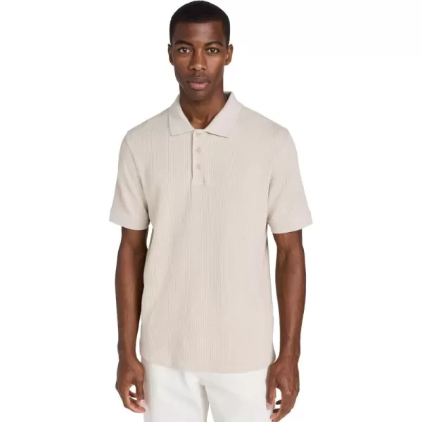 Vince Mens Varigated Texture Short Sleeve PoloDk Morning Haze