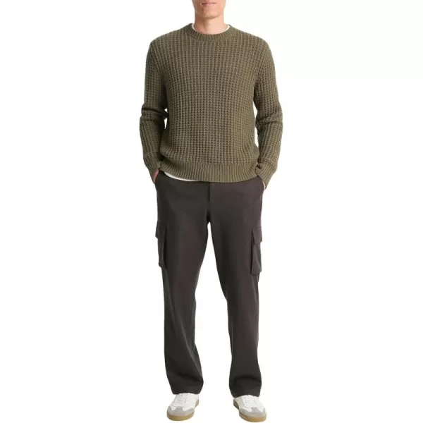 Vince mens Macro Waffle LS CrewSurplus Olive