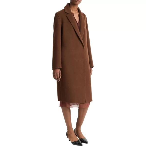 imageVince Womens Classic Straight CoatDeep Oak