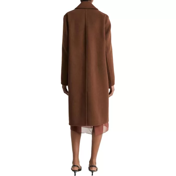 imageVince Womens Classic Straight CoatDeep Oak