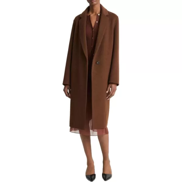 imageVince Womens Classic Straight CoatDeep Oak