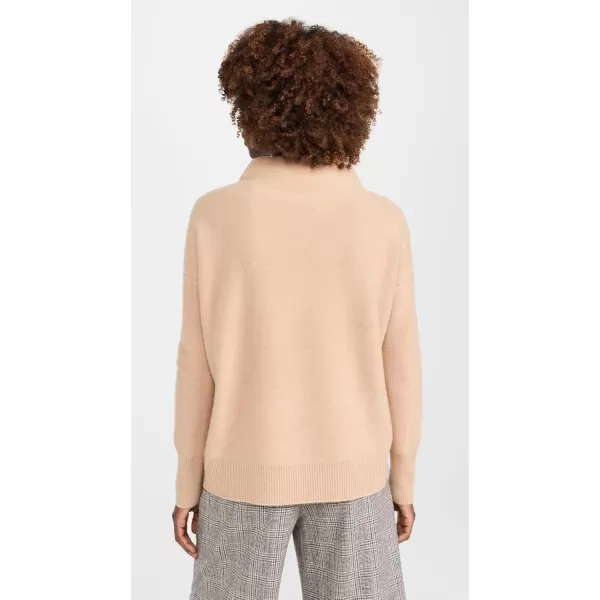 imageVince Womens Boiled Funnel Neck PulloverCamel