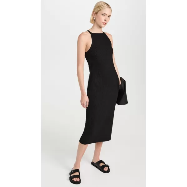 imageVince Womens Rib High Neck Tank DressBlack