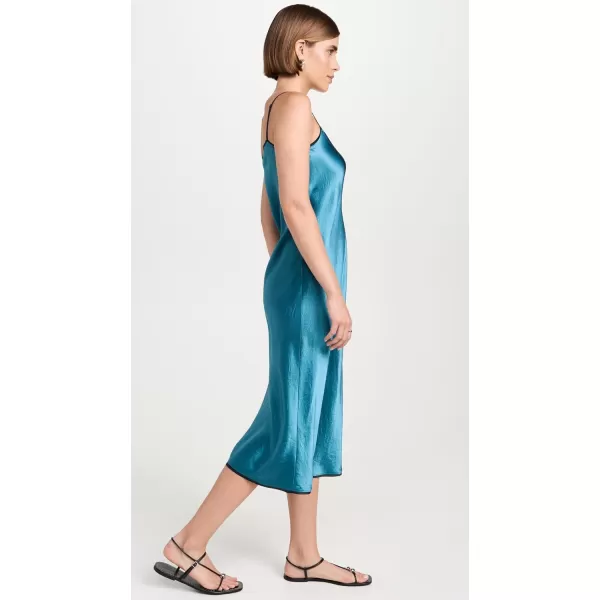 imageVince Womens Tipped Slip DressBlue WaltzDeep Lake