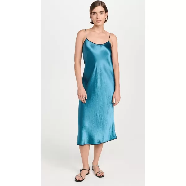 imageVince Womens Tipped Slip DressBlue WaltzDeep Lake