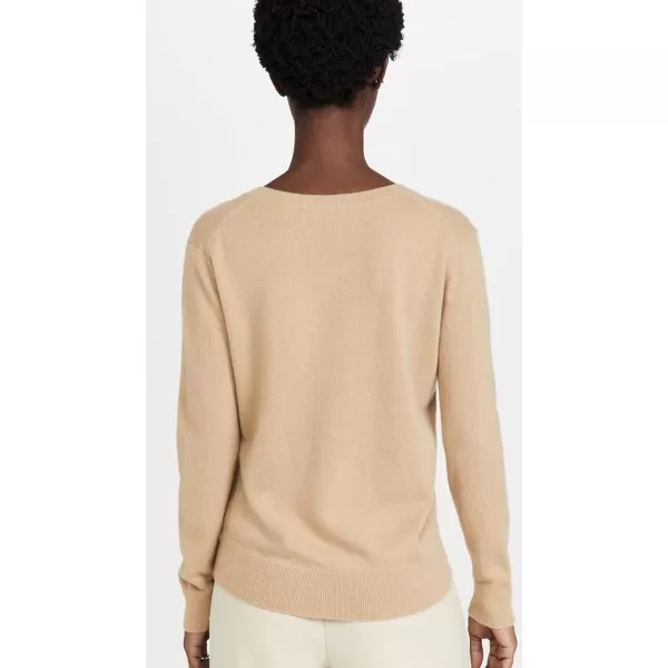 imageVince Womens Weekend V Neck Cashmere SweaterCamel