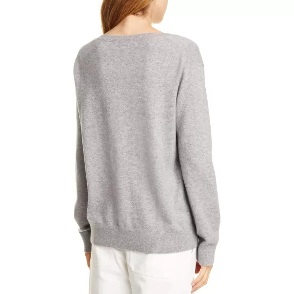 imageVince Womens Weekend V Neck Cashmere SweaterHeather Steel