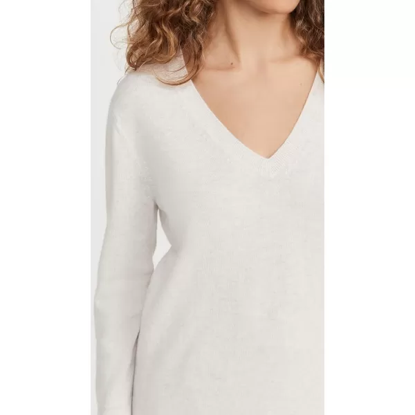 imageVince Womens Weekend V Neck Cashmere SweaterHeather White