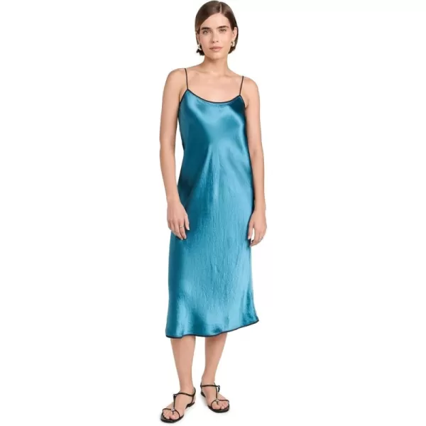 imageVince Womens Tipped Slip DressBlue WaltzDeep Lake