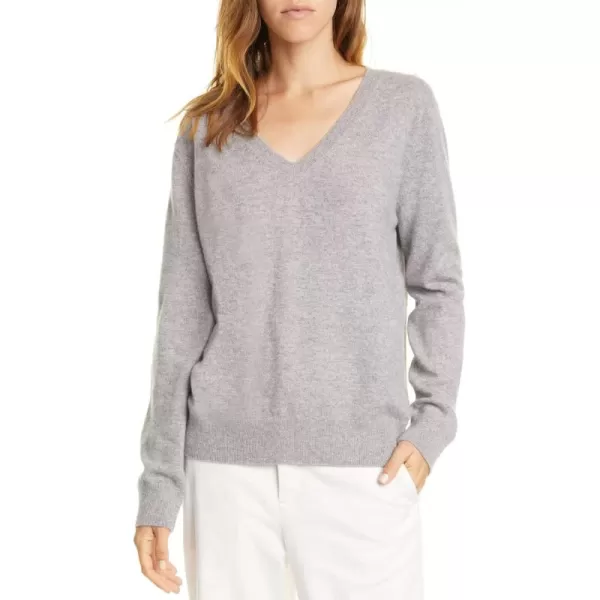 imageVince Womens Weekend V Neck Cashmere SweaterHeather Steel