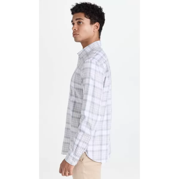 imageVince Mens Boulevard Plaid Long Sleeve ShirtLight Heather Grey