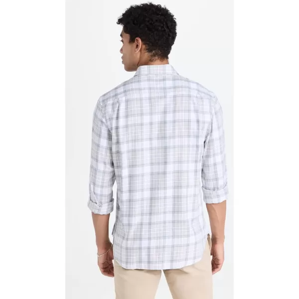 imageVince Mens Boulevard Plaid Long Sleeve ShirtLight Heather Grey