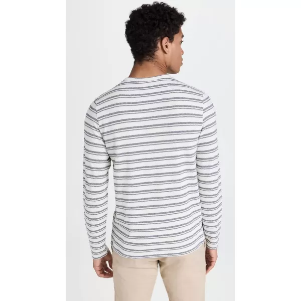 imageVince Mens Chevron Stripe Long Sleeve CrewOff WhiteCoastal