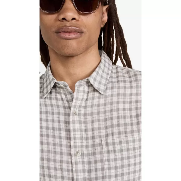 imageVince Mens Desert Side Plaid Double Face ShirtH White