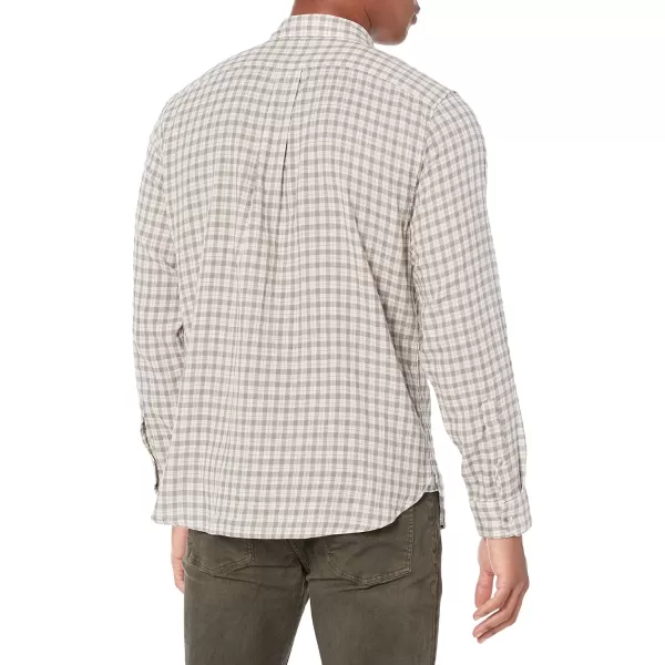 imageVince Mens Desert Side Plaid Double Face ShirtHeather White