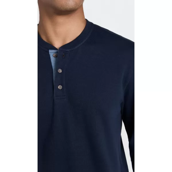 imageVince Mens Double Knit HenleyCoastalSmoke Blue