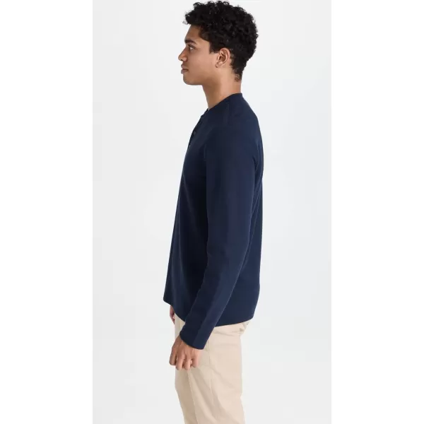 imageVince Mens Double Knit HenleyCoastalSmoke Blue