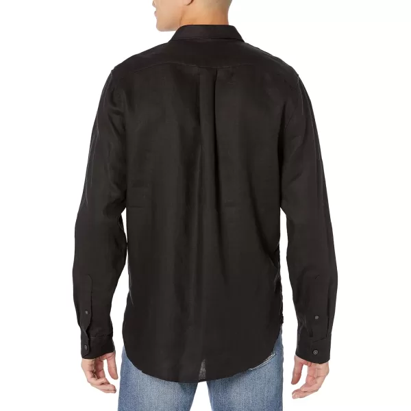 imageVince Mens Linen ShirtBlack