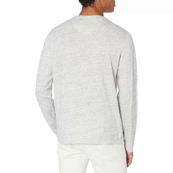 imageVince Mens Linen Textured LS HenleyH Grey