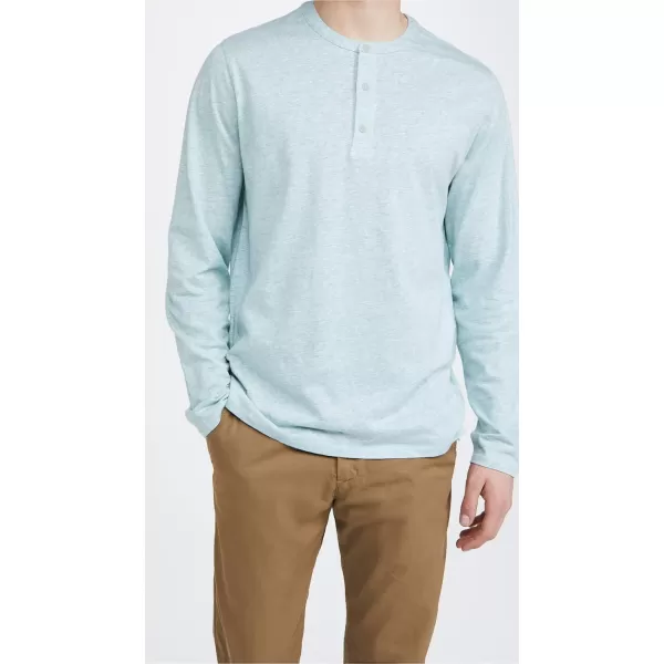 imageVince Mens Linen Textured LS HenleyH Shasta Blue