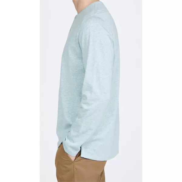 imageVince Mens Linen Textured LS HenleyH Shasta Blue