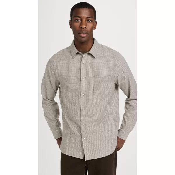 imageVince Mens Mendocino Houndstooth ShirtStone BeachCarrillo Green