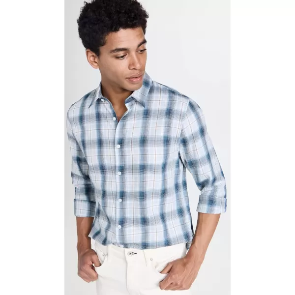 imageVince Mens Seaside Plaid ShirtSurf Mist