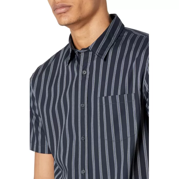 imageVince Mens Variegated Bar Stripe SSCoastal