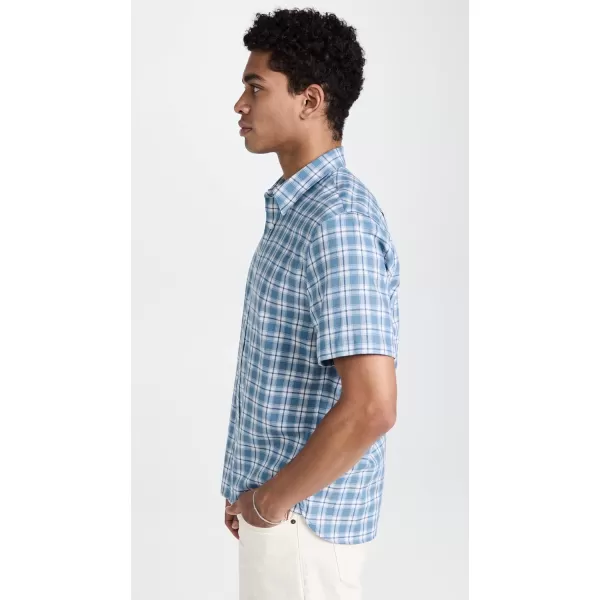 imageVince Mens Waterfront Plaid ShirtSmoke Blue