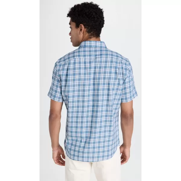 imageVince Mens Waterfront Plaid ShirtSmoke Blue