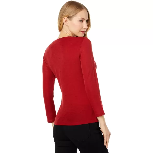 imageVince Womens 34 Sleeve CrewScarlet