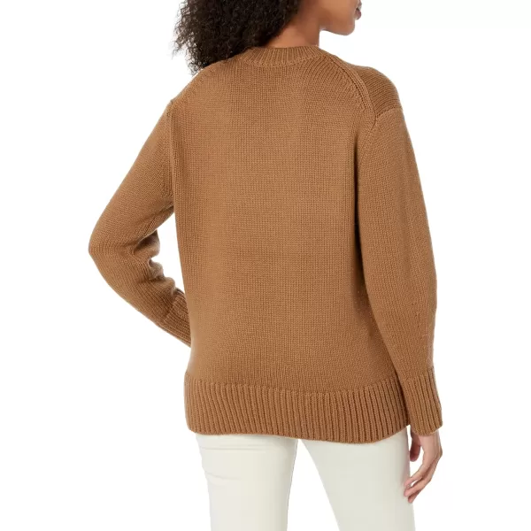 imageVince Womens Boyfriend Crew Neck SweaterMink