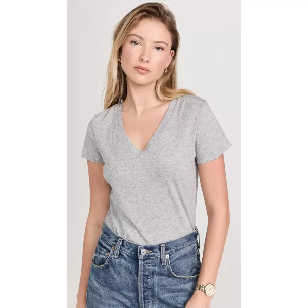 imageVince Womens Essential V Neck TeeH Grey