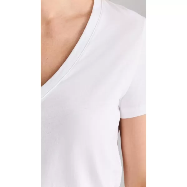 imageVince Womens Essential V Neck TeeOptic White