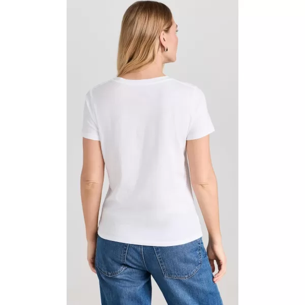 imageVince Womens Essential V Neck TeeOptic White