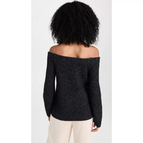 imageVince Womens Marl Off Shoulder SweaterH Charcoal