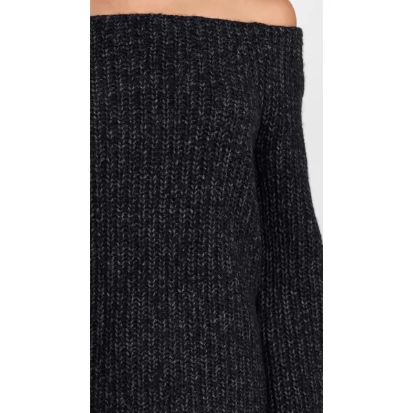 imageVince Womens Marl Off Shoulder SweaterH Charcoal