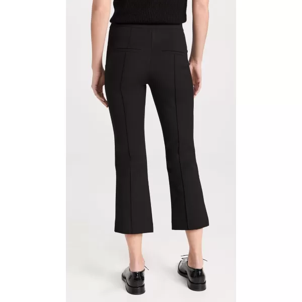 imageVince Womens Mid Rise Pintuck Crop Flare PantsBlack