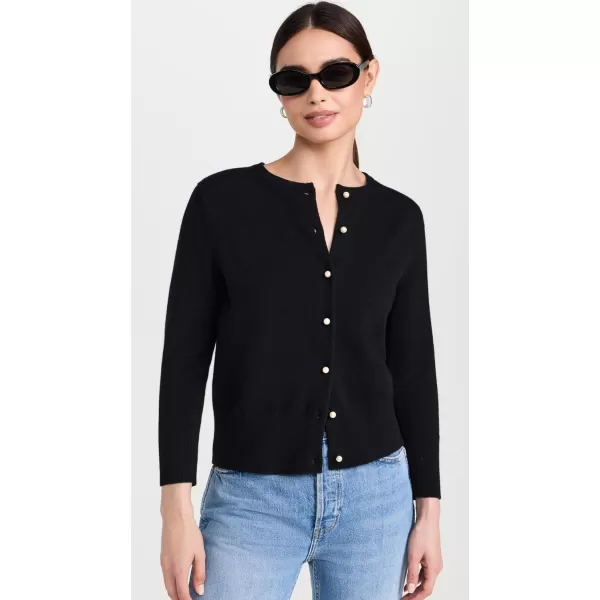 imageVince Womens Pearl Button CardiganBlack