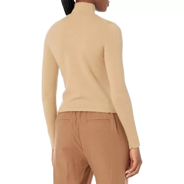 imageVince Womens Slim Turtleneck TopCashew