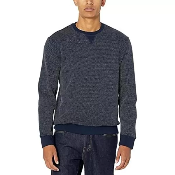 imageVince Mens Birdseye Double Knit Long Sleeve CrewCoastalPearl